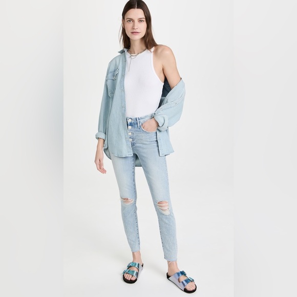 Mother Pixie Ankle Fray Action Shot Jean - Picture 16 of 16